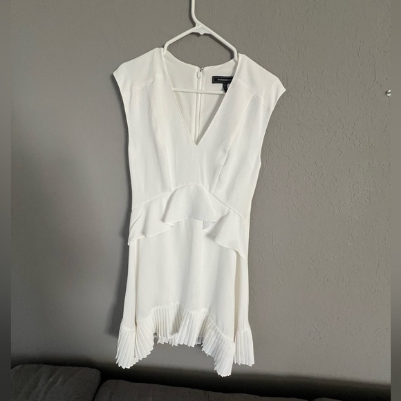 BCBGMaxAzria White Pleated Dress - Picture 2 of 6